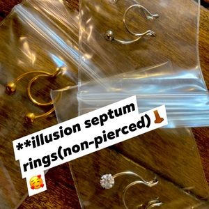 Illusion Septum nose rings
